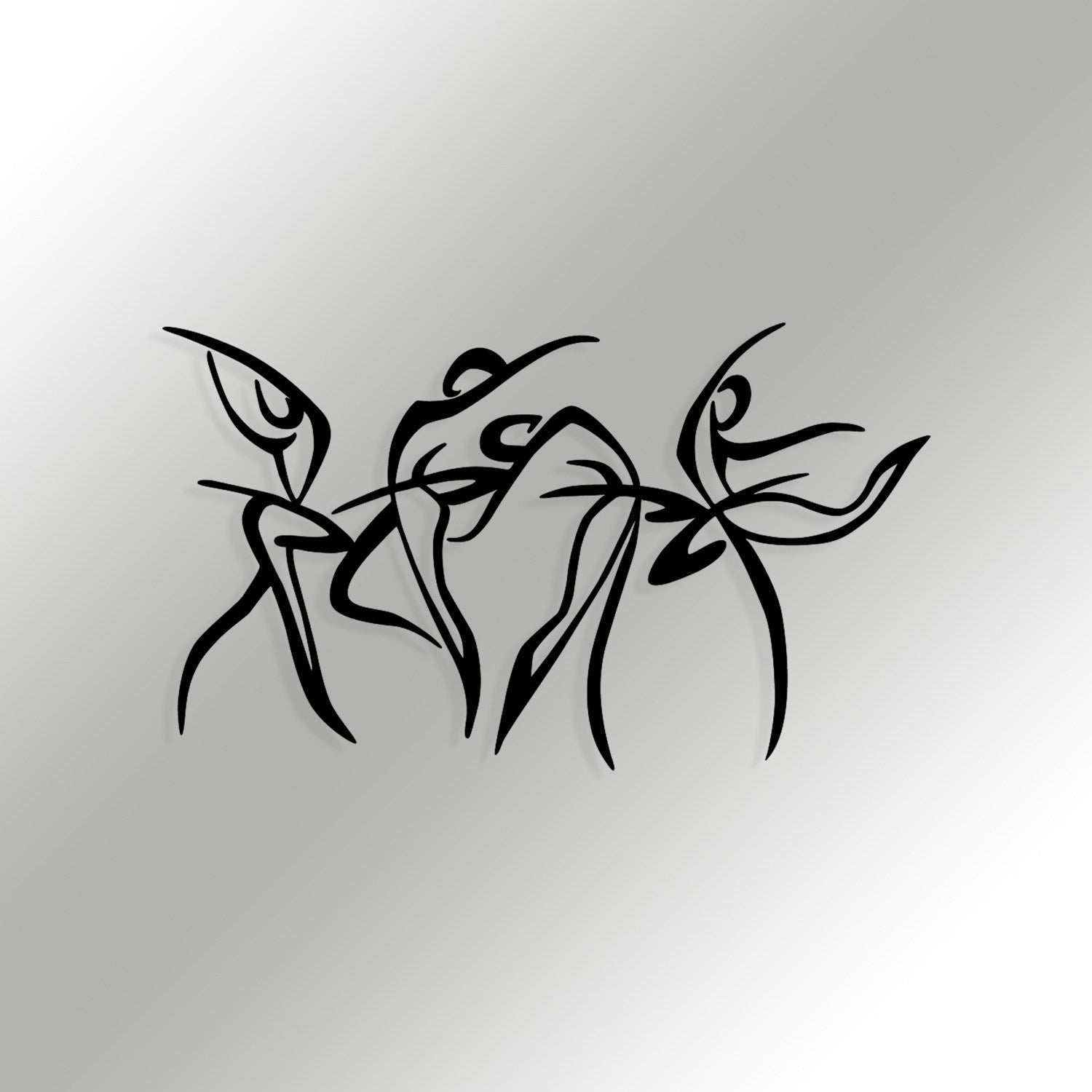 Felicita S — Acessório Decorativo de Parede em 100% Metal, Preto, 66 x 38 cm