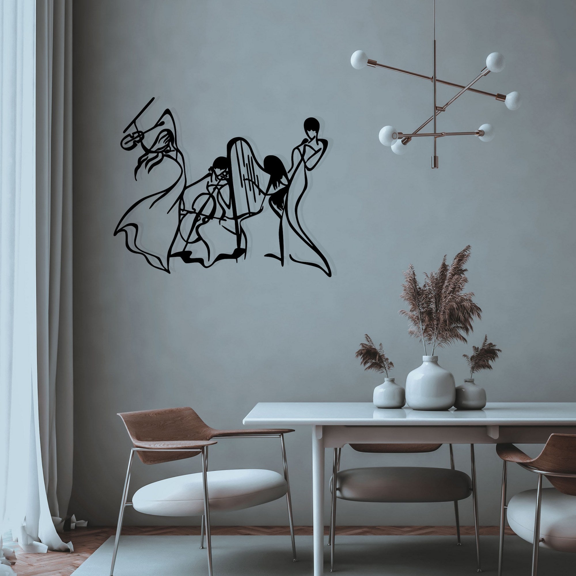 Alba M – Acessório Decorativo de Parede em Metal Preto, 94 x 78 cm (100% Metal, 1,2 mm)