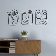 Abbiocco – Acessório Decorativo de Parede em Metal 100%, Preto (108 x 48 cm)