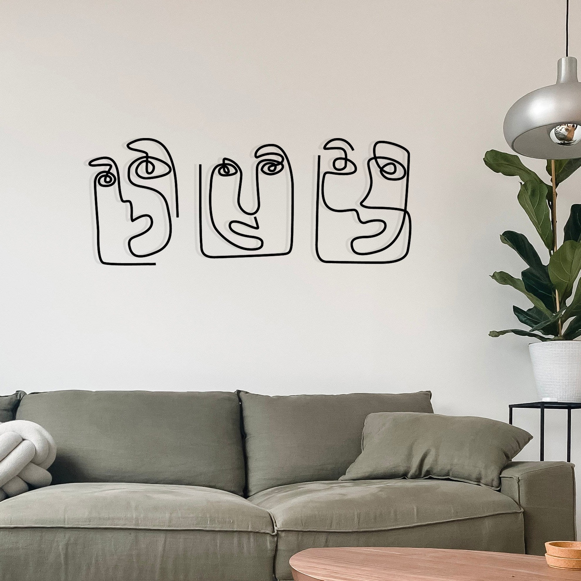 Abbiocco – Acessório Decorativo de Parede em Metal 100%, Preto (108 x 48 cm)