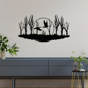Estate – Acessório Decorativo de Parede em Metal Preto (70 x 38 cm)
