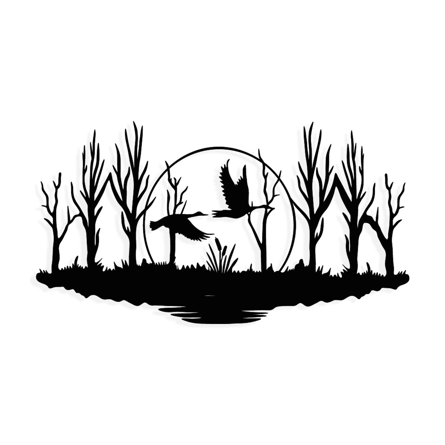 Estate – Acessório Decorativo de Parede em Metal Preto (70 x 38 cm)