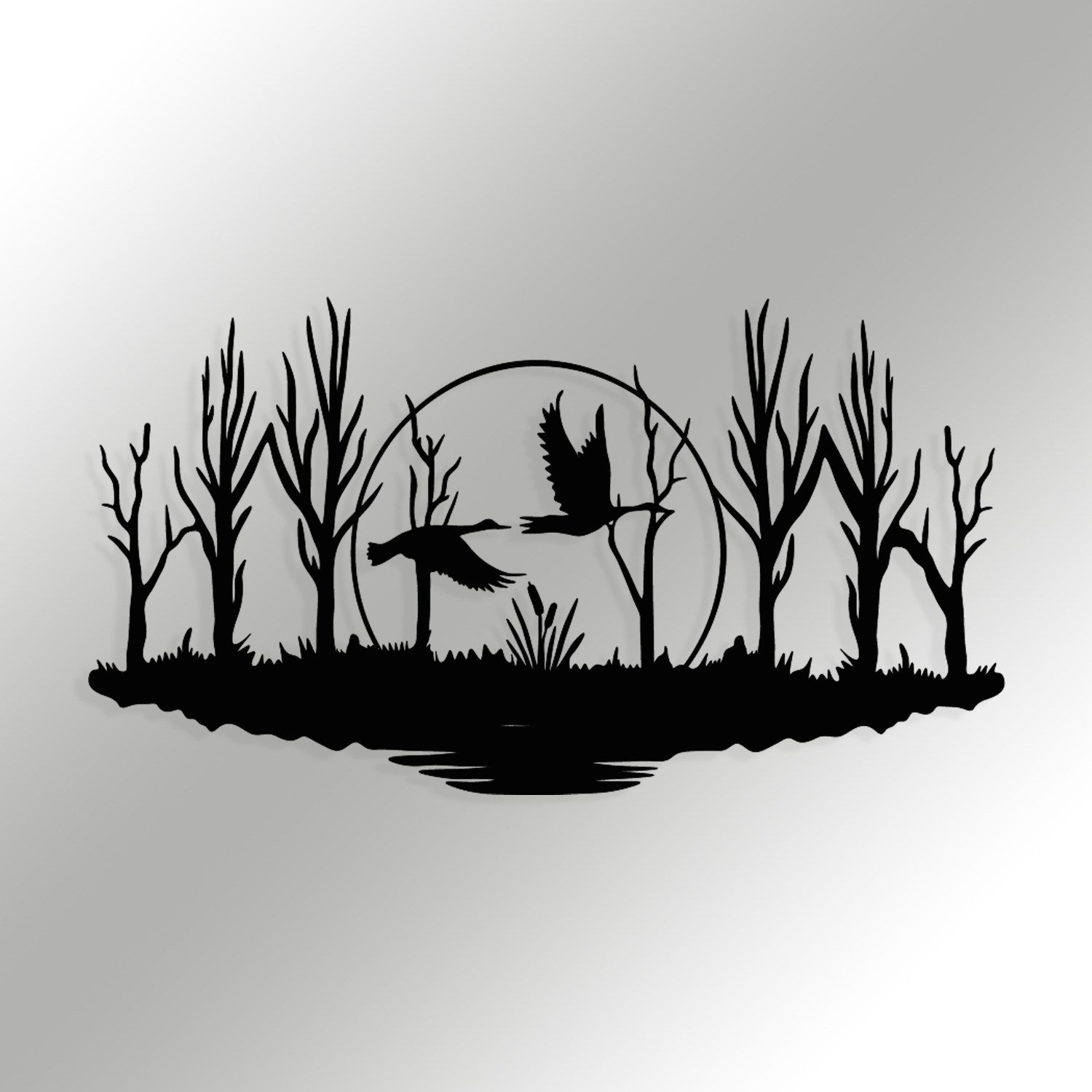 Estate – Acessório Decorativo de Parede em Metal Preto (70 x 38 cm)