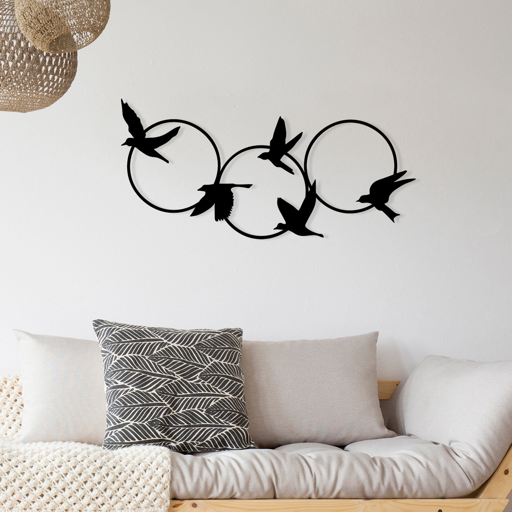 Tranquila – Acessório de Parede Decorativo em Metal, Preto, 68,5 x 32,5 cm, 100% metal (1,2 mm)