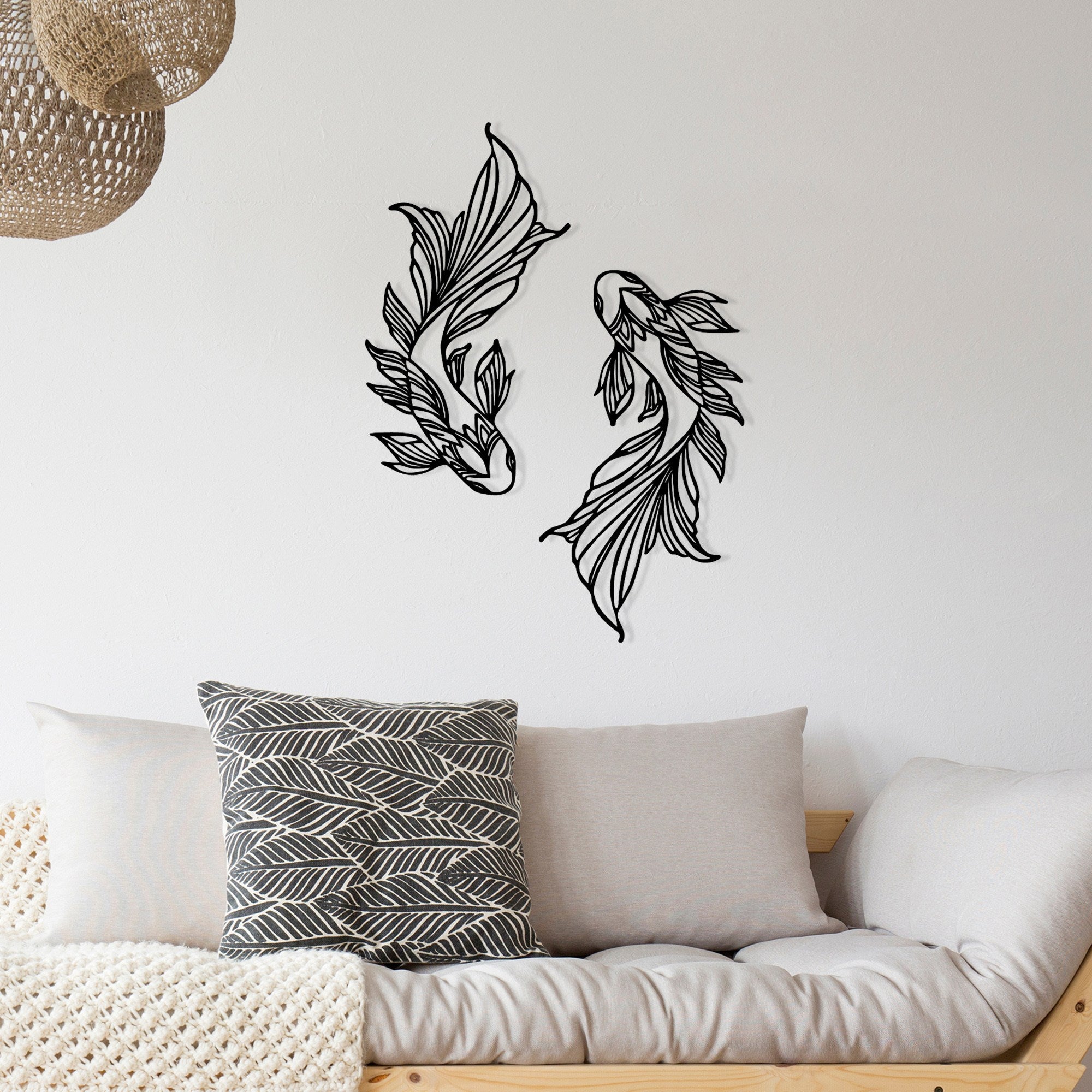 Verano Acessório Decorativo de Parede em Metal Preto 65 x 94 cm