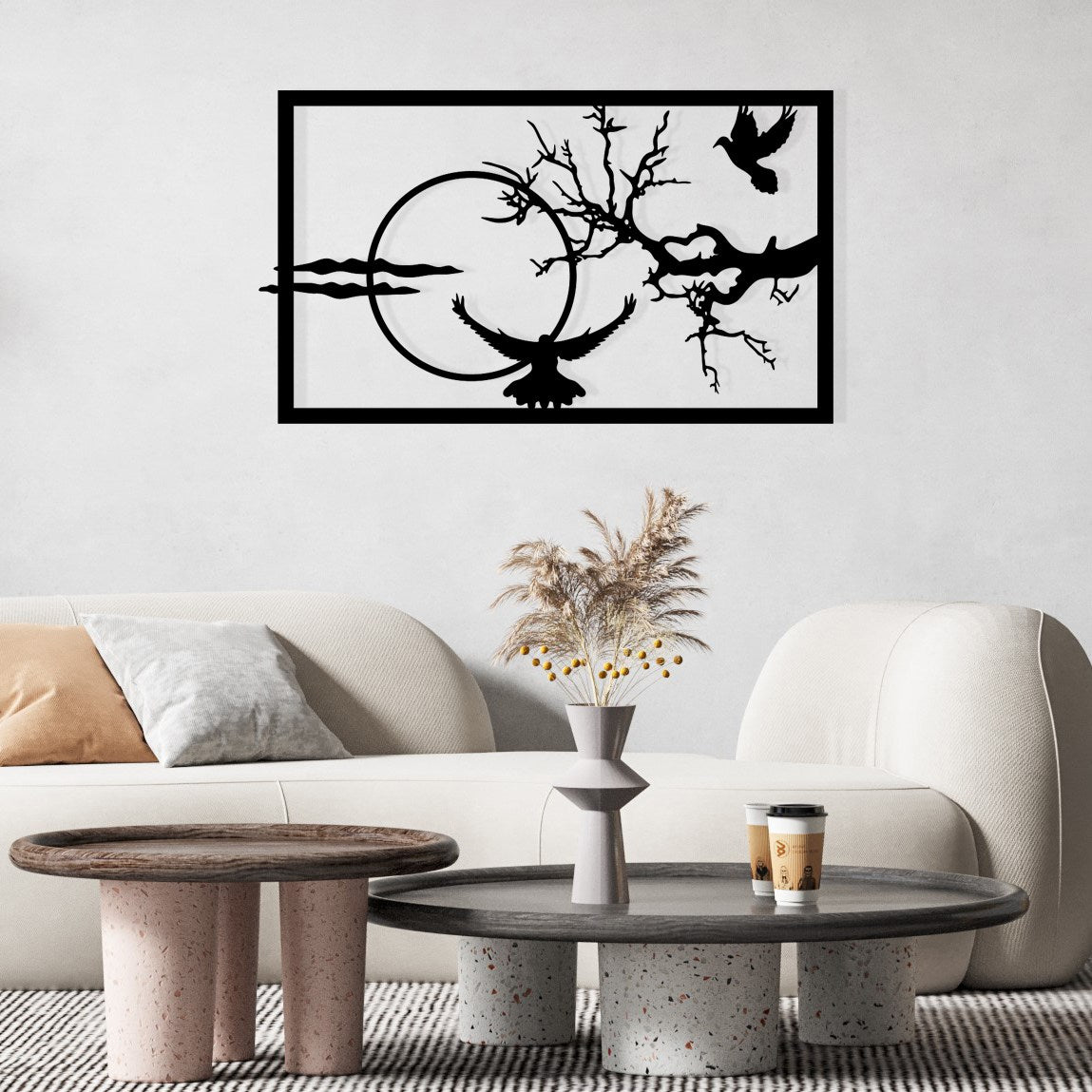 Verde — Acessório Decorativo de Parede 100% Metal, Preto, 65,5 x 38 cm (1,2 mm)