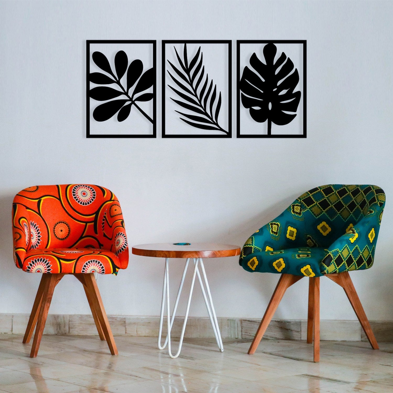 Cincuenta Acessório Decorativo de Parede em Metal Preto 104x46 cm (1,2 mm)