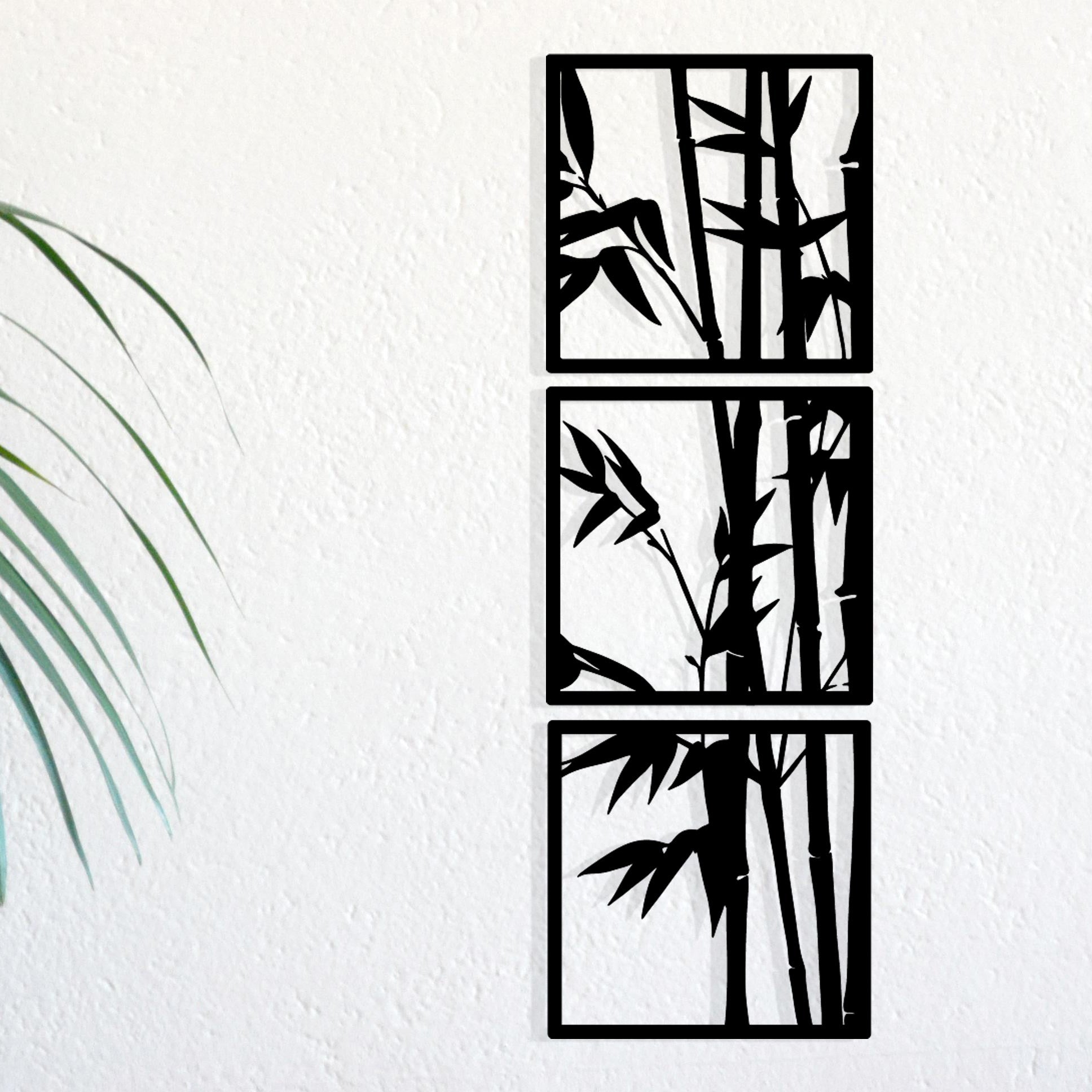 Tuyunju — Acessório Decorativo de Parede 100% Metal, Preto, 36 x 110 cm (1,2 mm)