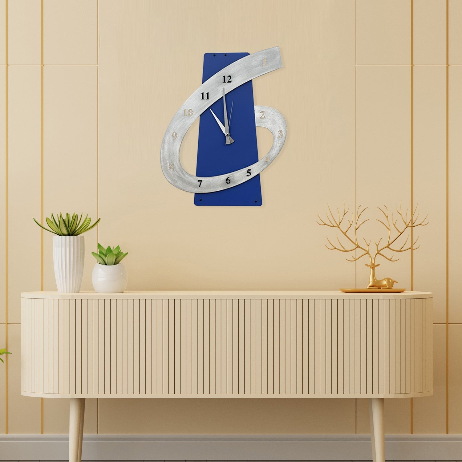 Relógio de Parede Decorativo em Metal 100%, Multicolor, 40 x 50 cm – Beyan-1 (279ENZ2701)