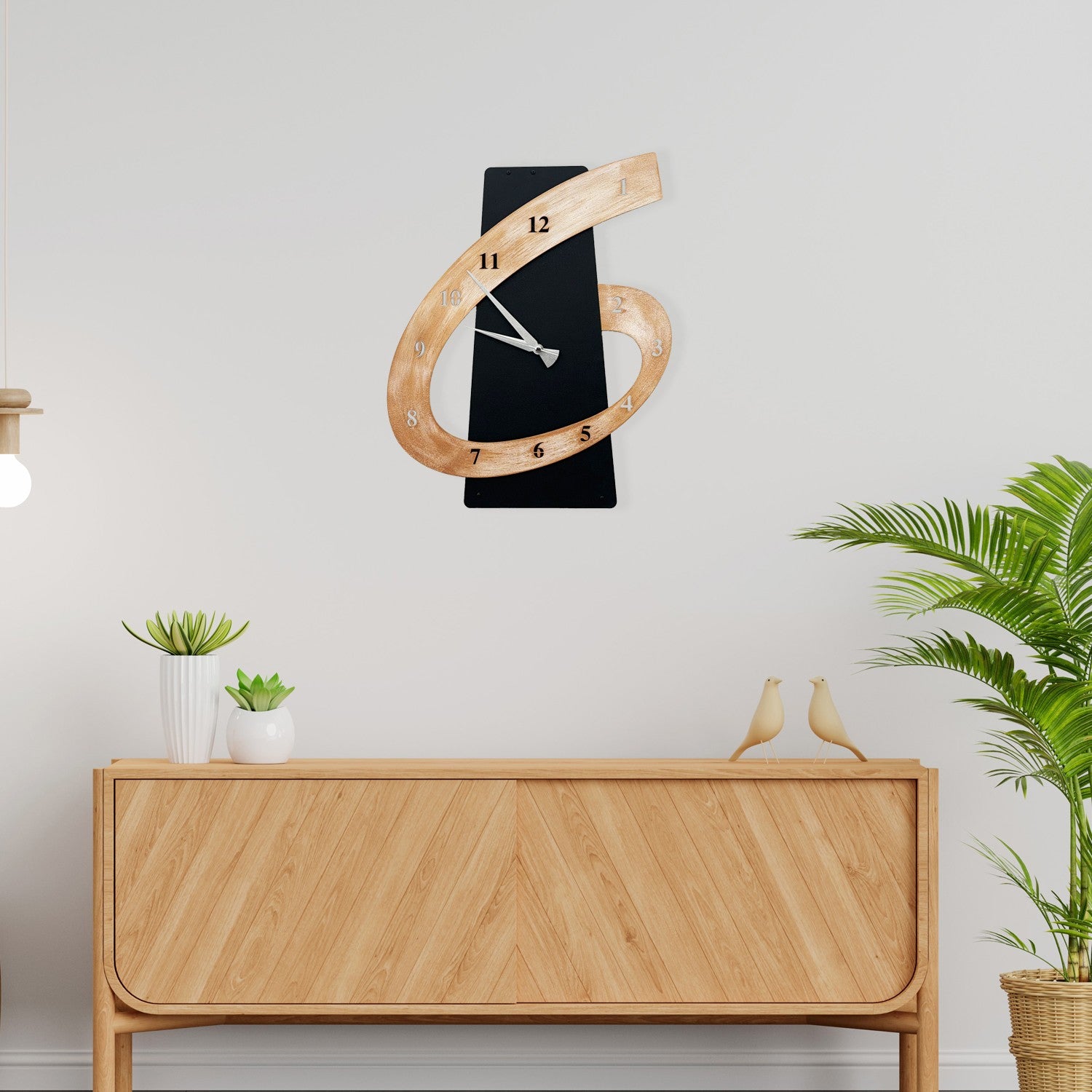 Relógio de Parede Decorativo em Metal Beyan-2 Multicolor 40x50 cm (279ENZ2702)