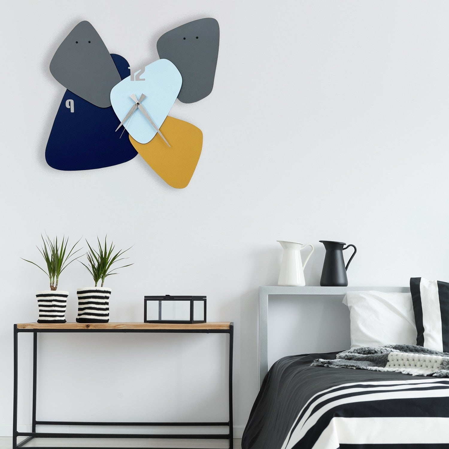 Relógio de Parede Decorativo em Metal 100% Multicolor Asr-1, 46x48 cm (279ENZ2703)