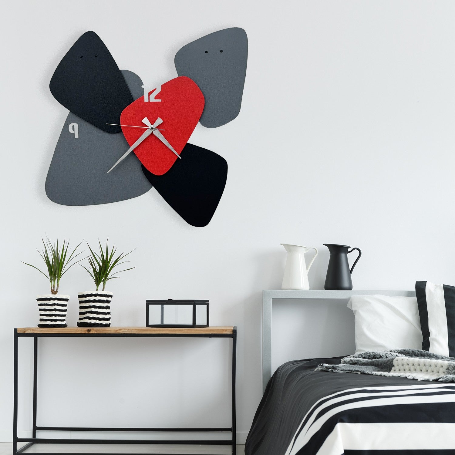 Relógio de Parede Decorativo em Metal Multicolor Asr-3 46x48 cm | 100% Metal (1 mm) | Ref. 279ENZ2705