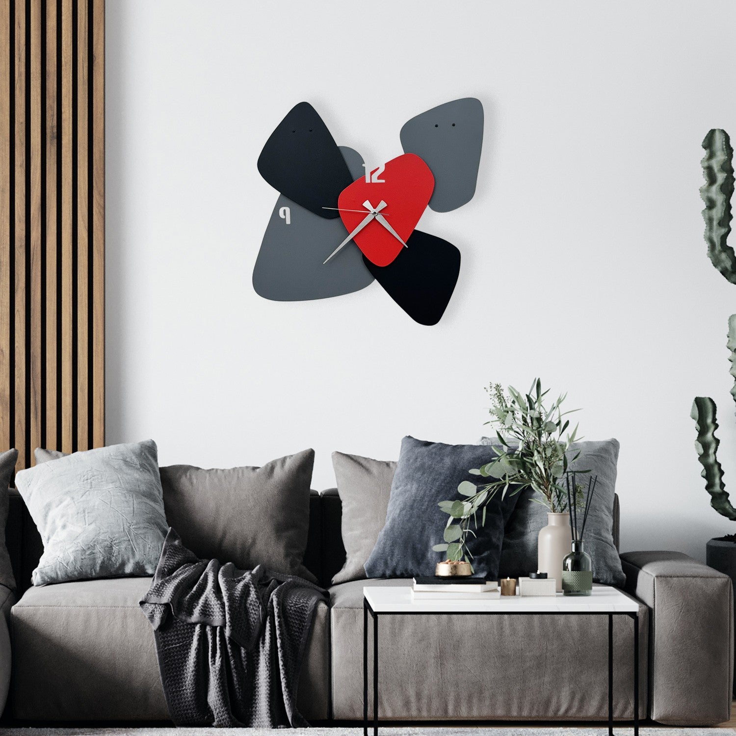 Relógio de Parede Decorativo em Metal Multicolor Asr-3 46x48 cm | 100% Metal (1 mm) | Ref. 279ENZ2705