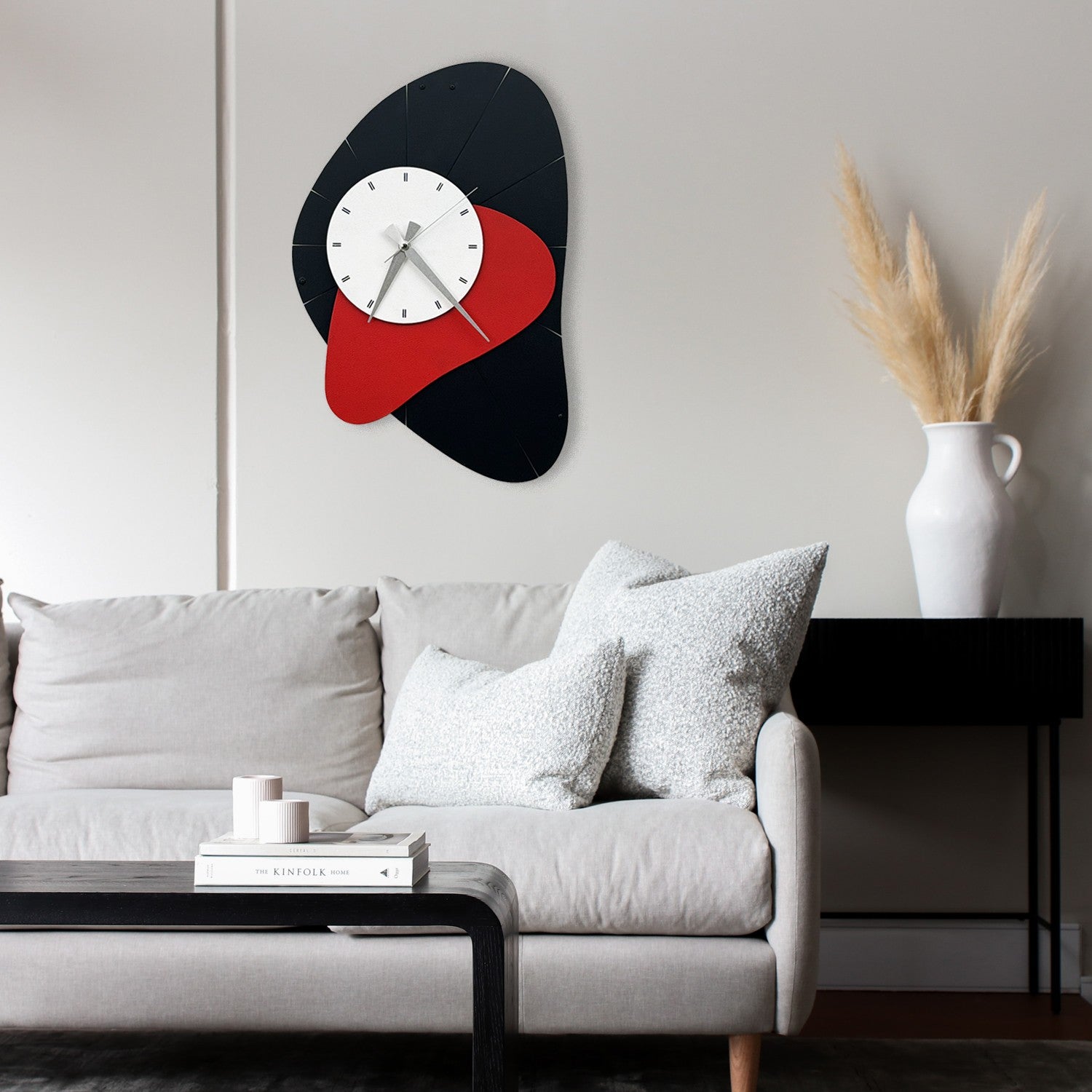 Relógio de Parede Decorativo em Metal Cudi-1 - Multicolorido, 34 x 50 cm