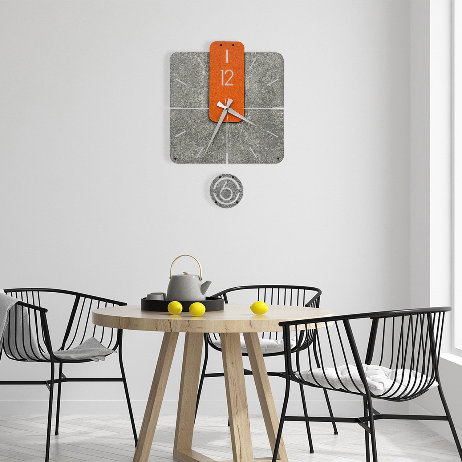 Relógio de Parede Decorativo em Metal Dalalet-2, Multicolor, 33 x 50 cm