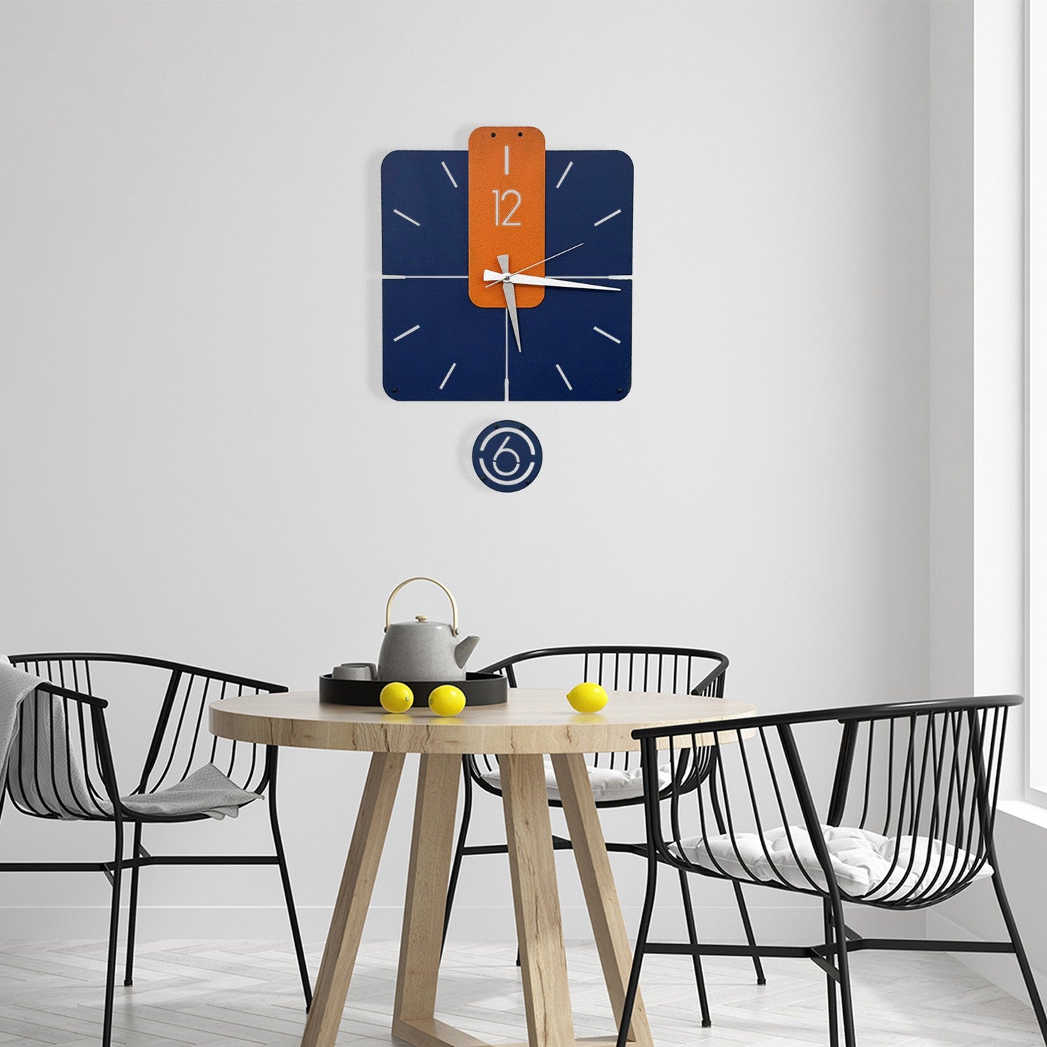 Relógio de Parede Decorativo Dalalet-3 em Metal 100% (1 mm), Multicolor, 33 x 50 cm