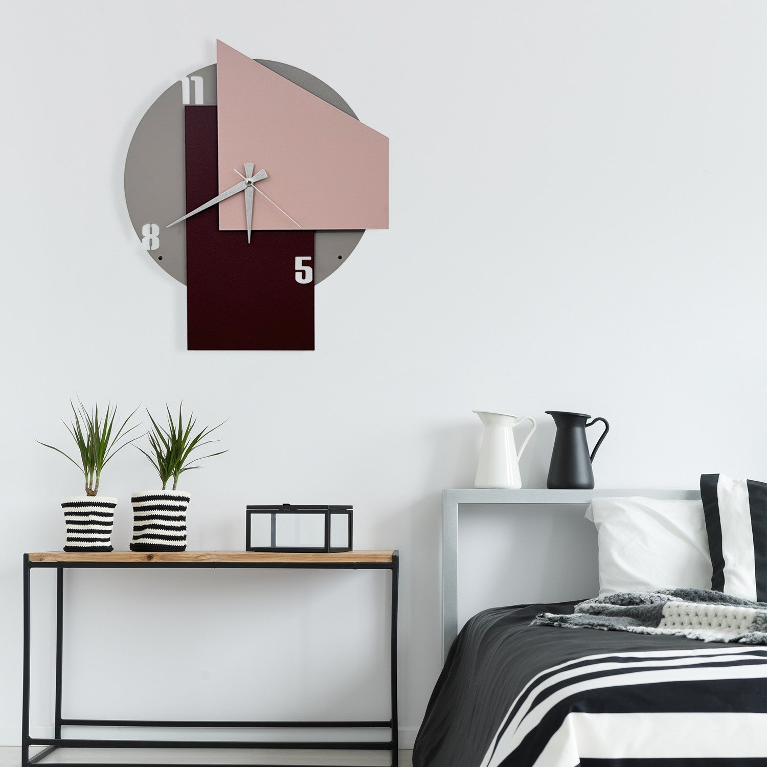 Relógio de Parede Decorativo em Metal Multicolor Ecir-1, 51x42 cm (1 mm) – Ref. 279ENZ2712