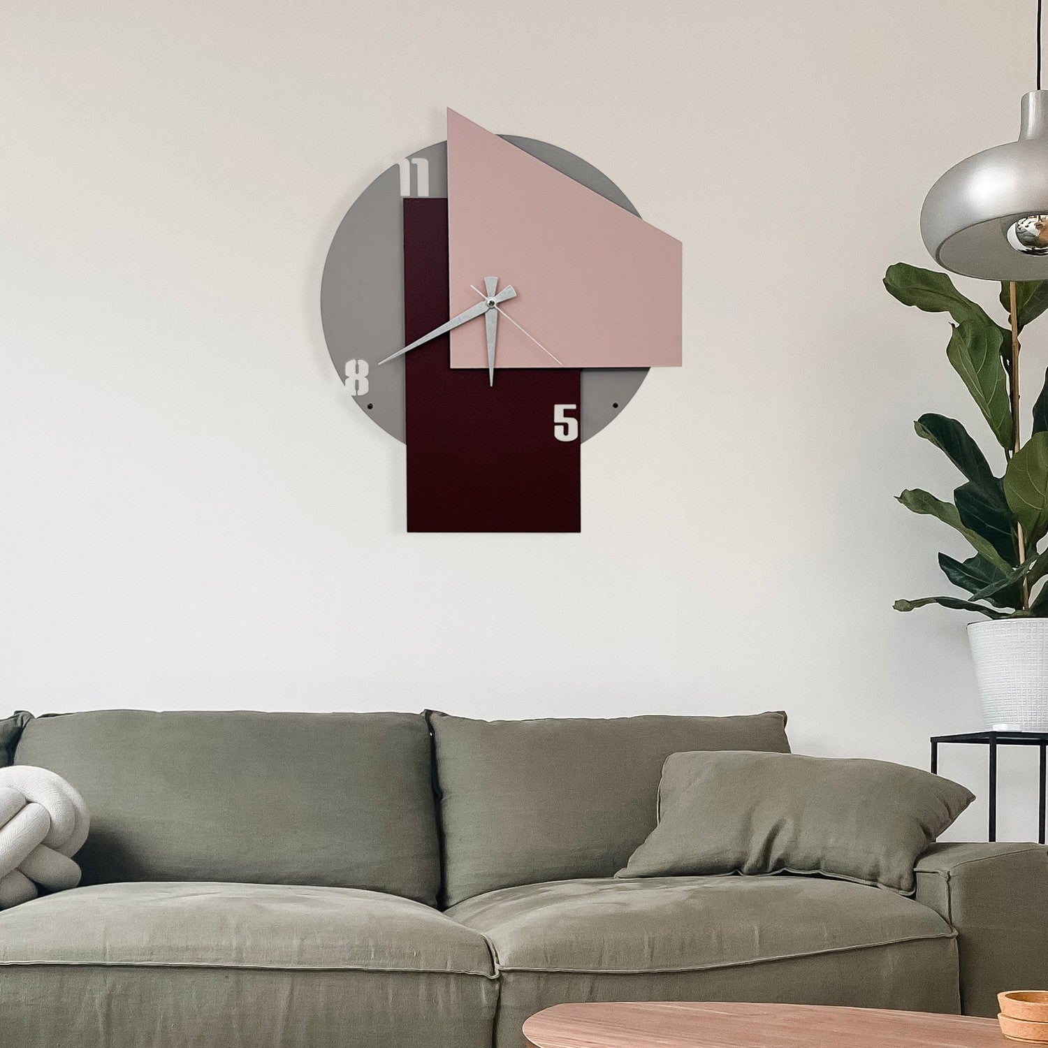 Relógio de Parede Decorativo em Metal Multicolor Ecir-1, 51x42 cm (1 mm) – Ref. 279ENZ2712