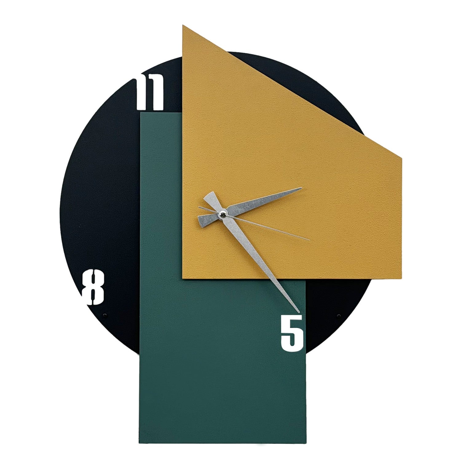 Relógio de Parede Decorativo em Metal Multicolor Ecir-2, 51x42 cm | 100% Metal (1 mm)