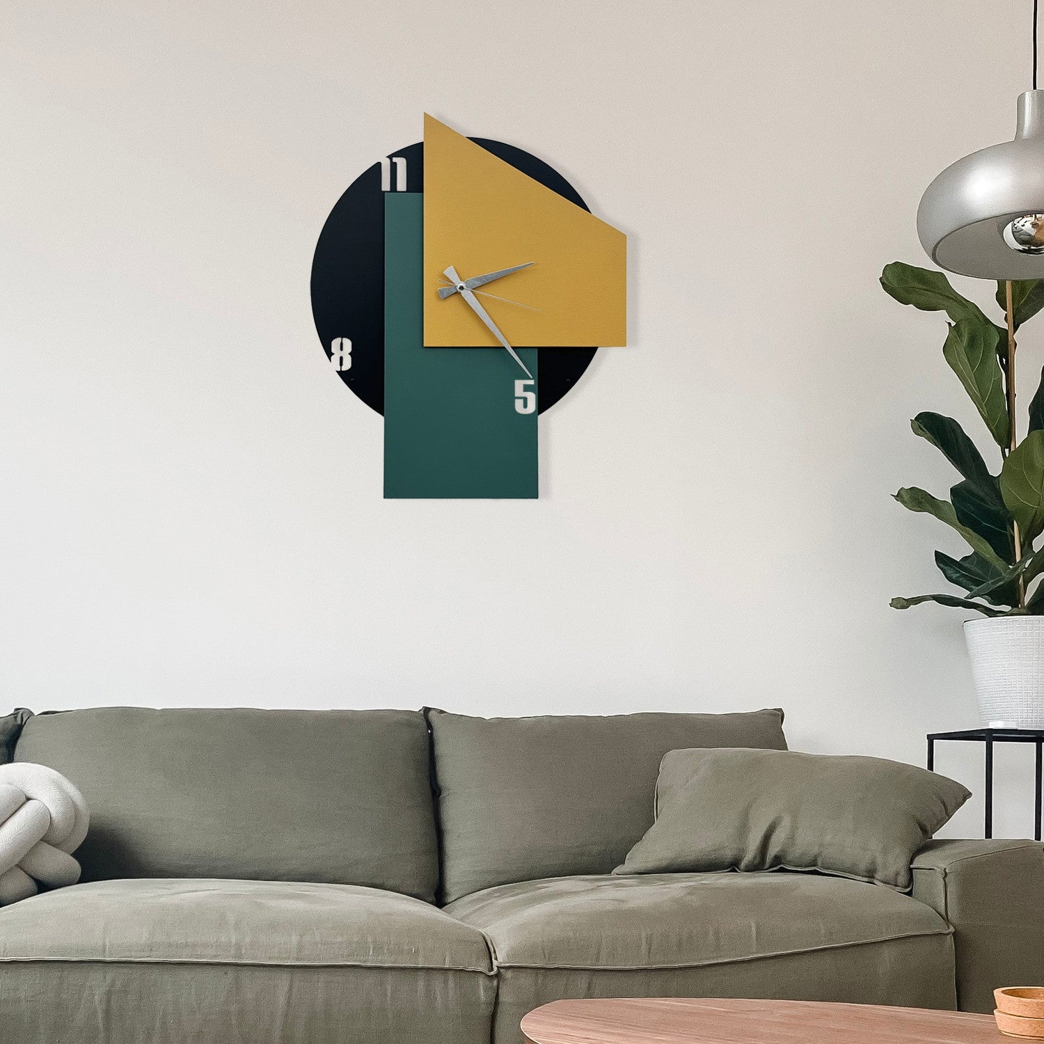 Relógio de Parede Decorativo em Metal Multicolor Ecir-2, 51x42 cm | 100% Metal (1 mm)