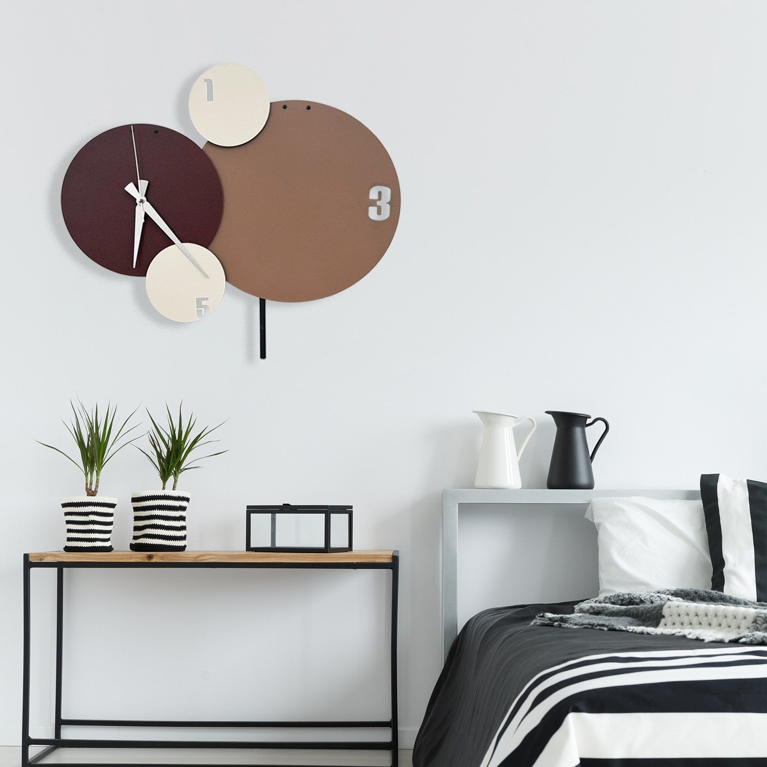 Relógio de Parede Decorativo em Metal 100% Felah-1 Multicolor (50 x 44 cm)
