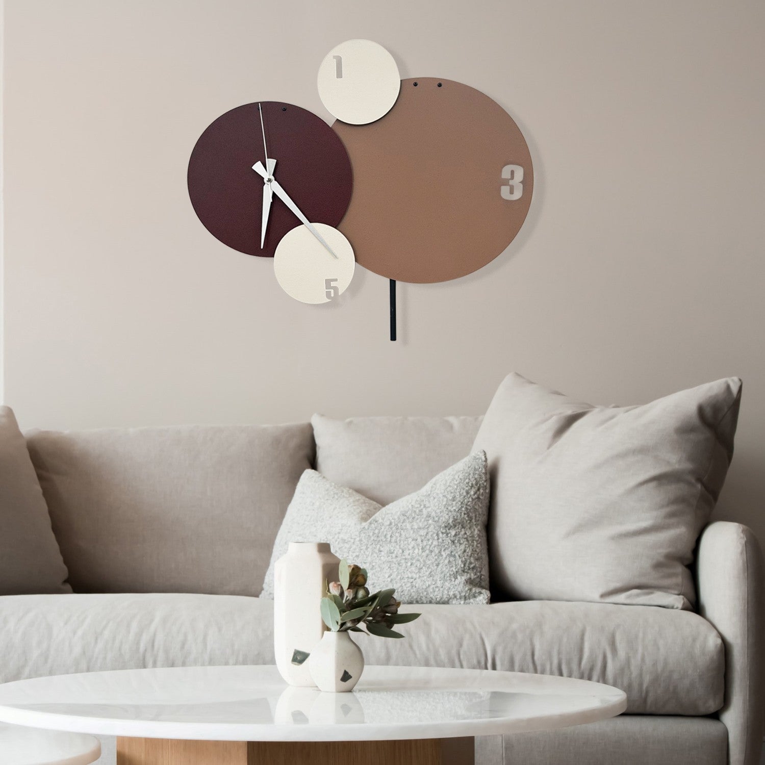 Relógio de Parede Decorativo em Metal 100% Felah-1 Multicolor (50 x 44 cm)