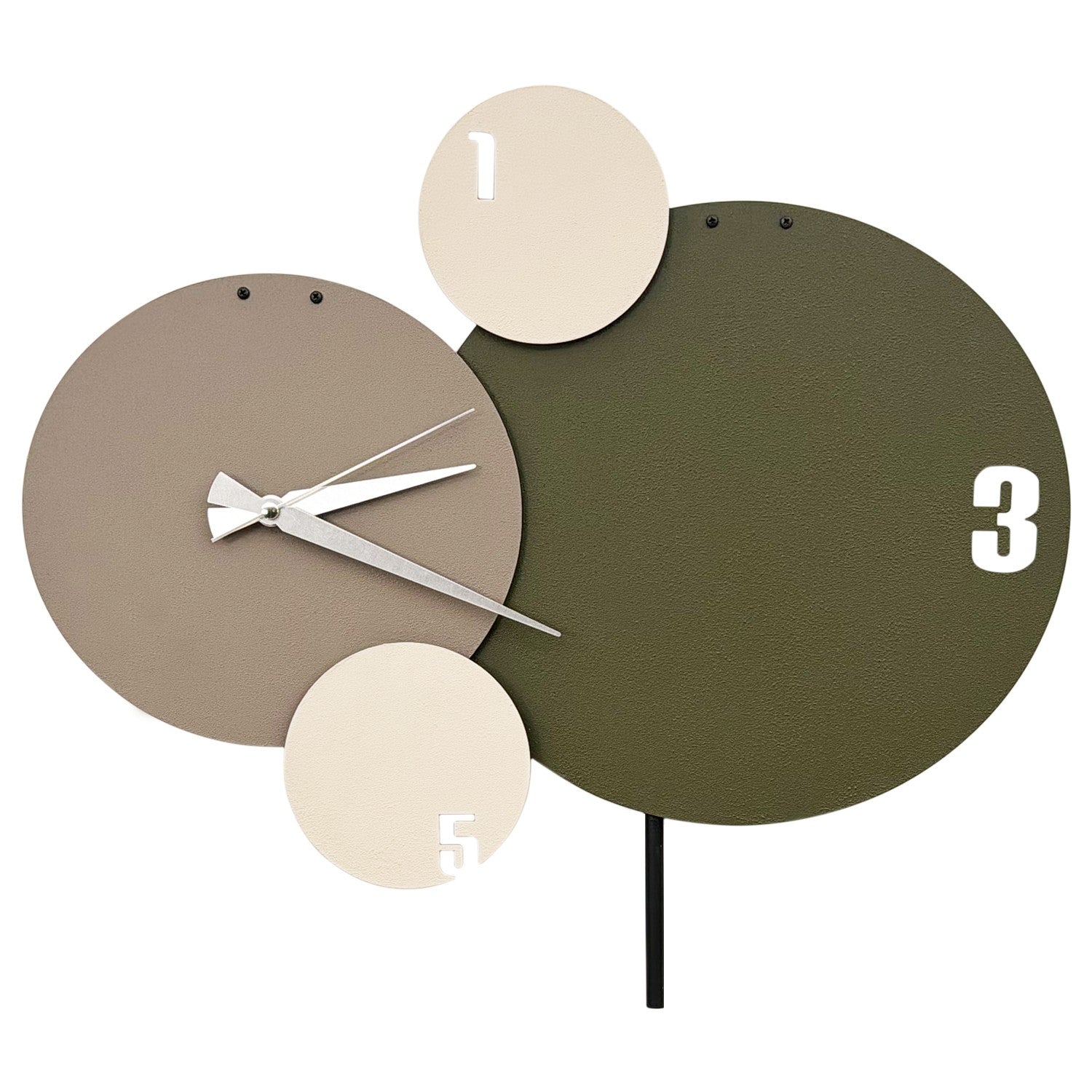 Relógio de Parede Decorativo em Metal Felah-2, Multicolor, 50 x 44 cm (100% metal, 1 mm)