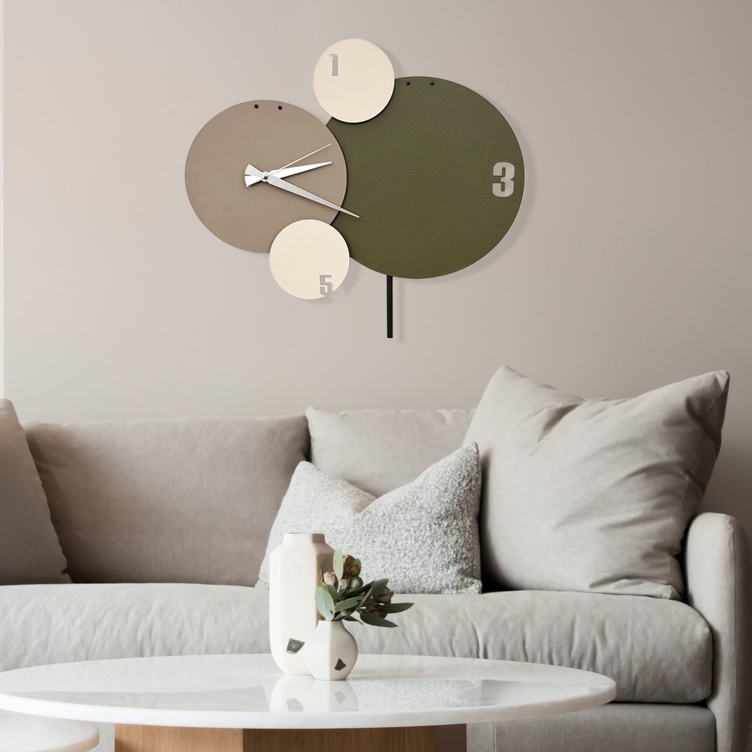 Relógio de Parede Decorativo em Metal Felah-2, Multicolor, 50 x 44 cm (100% metal, 1 mm)