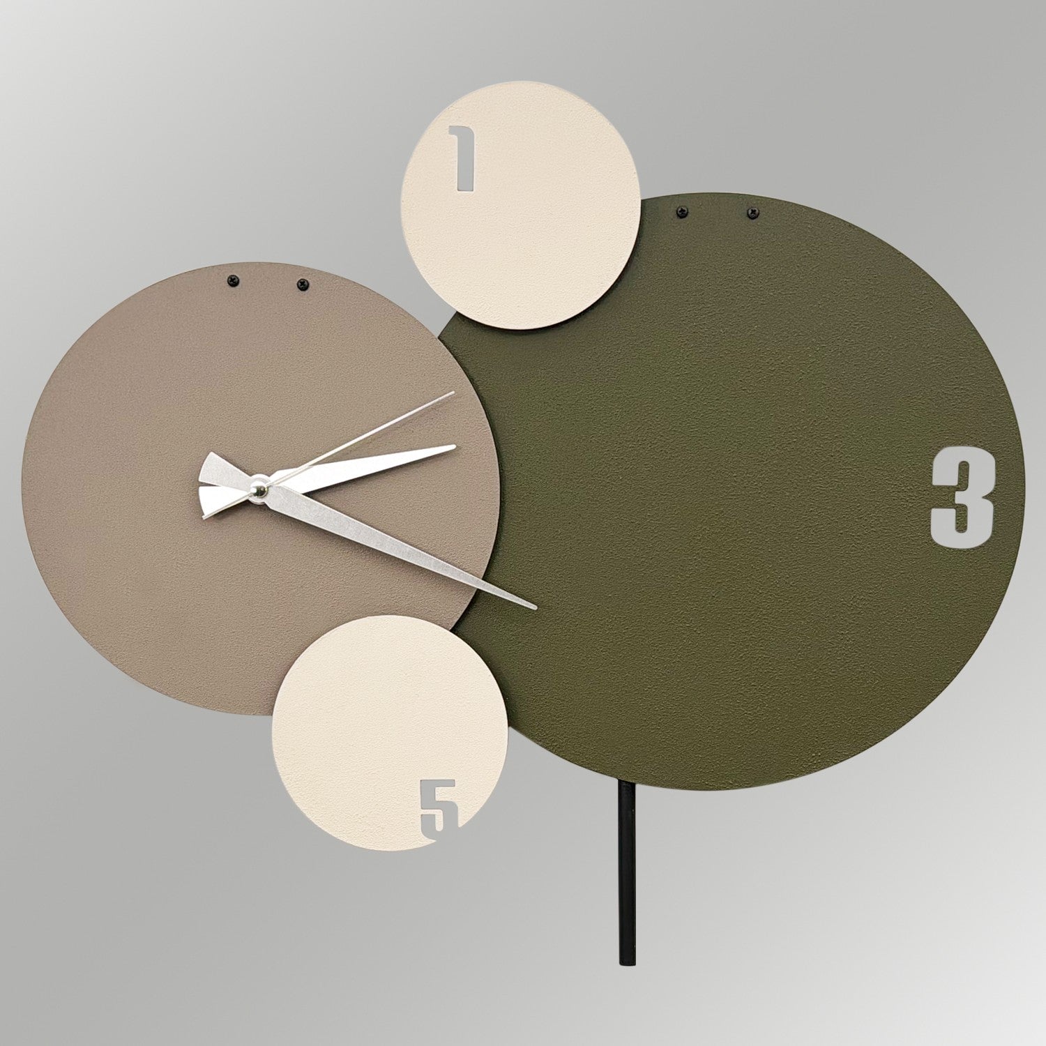 Relógio de Parede Decorativo em Metal Felah-2, Multicolor, 50 x 44 cm (100% metal, 1 mm)