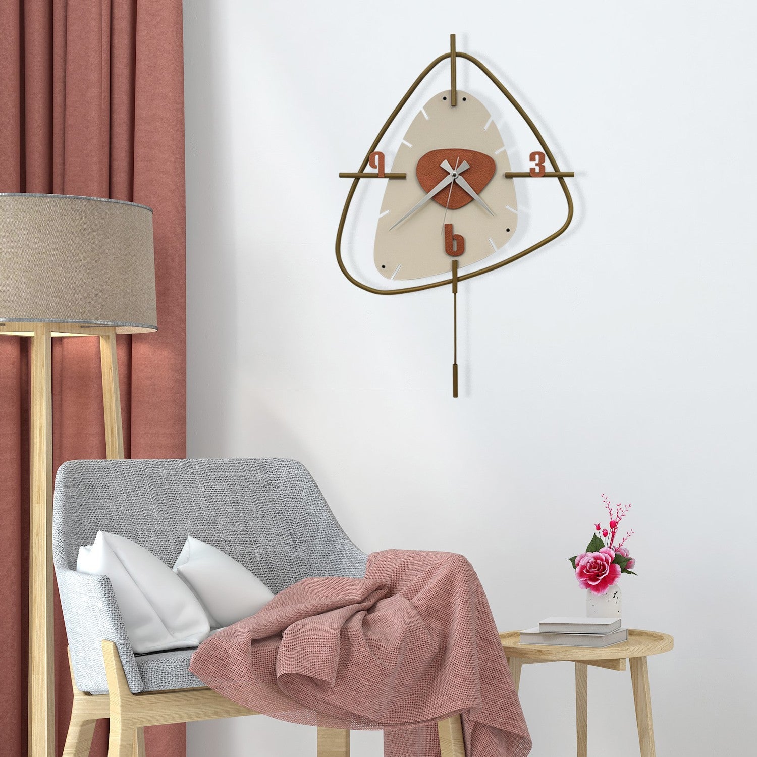 Relógio de Parede Decorativo em Metal 100% (1 mm) Multicolor Vakia-1 — 44 x 70 cm