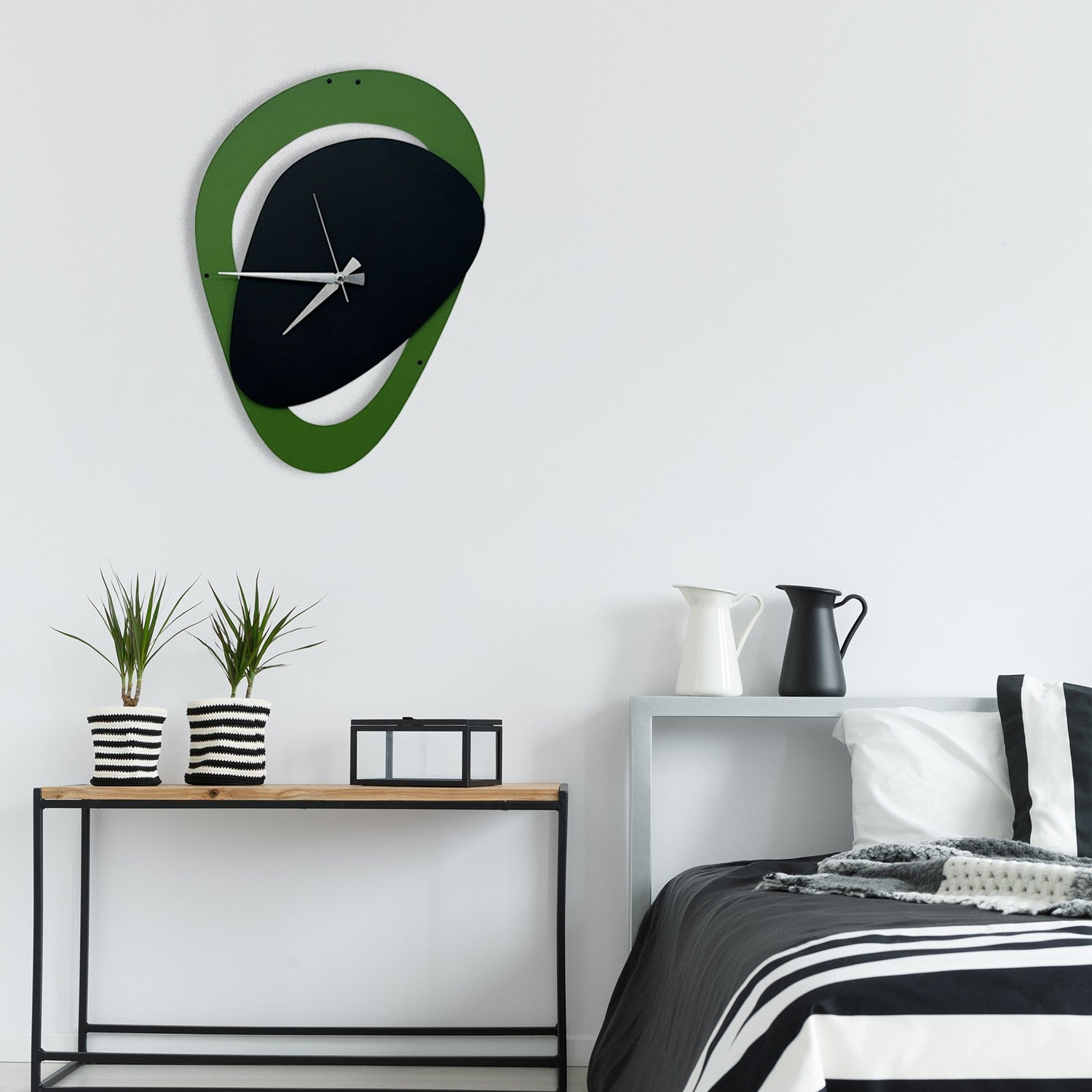 Relógio de Parede Decorativo em Metal 100% Mele-1, Multicolor, 36 x 50 cm