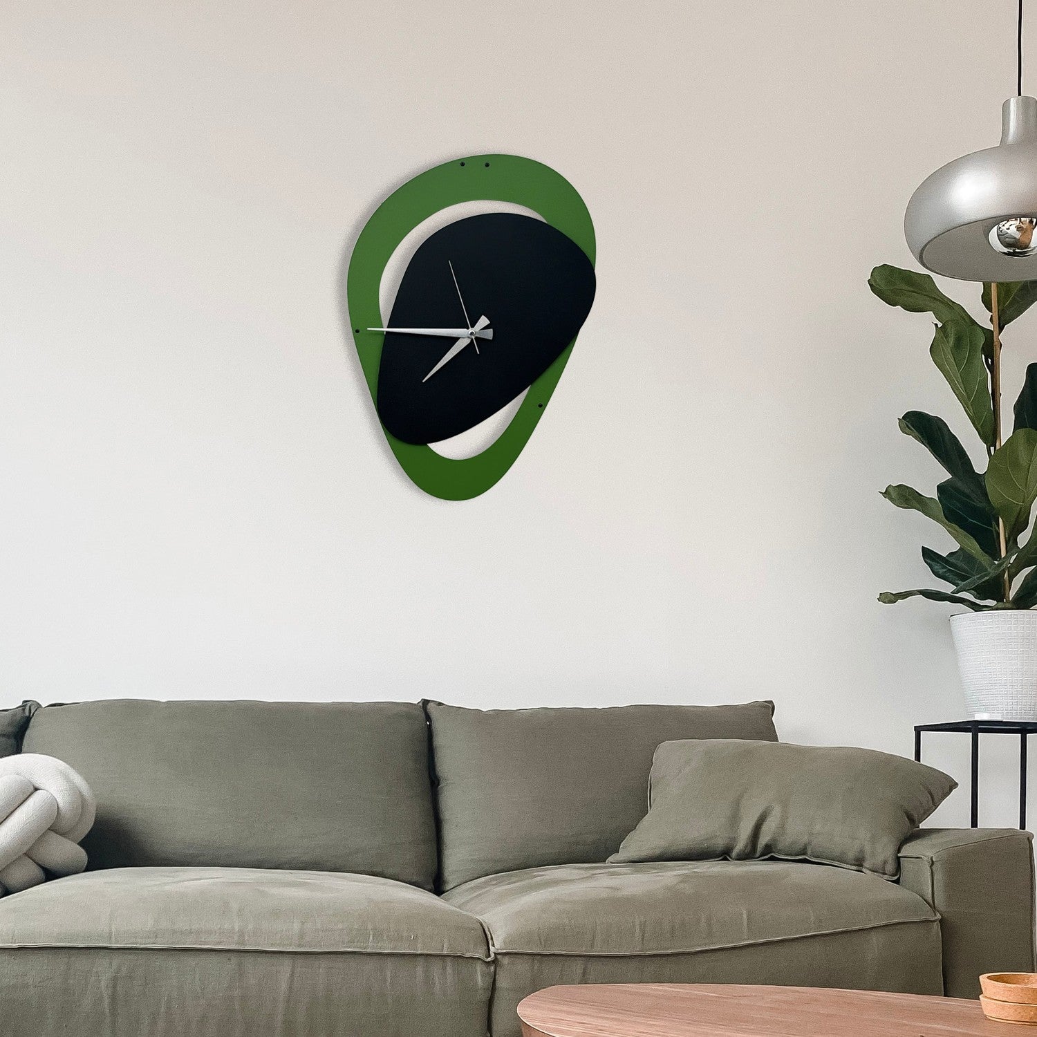 Relógio de Parede Decorativo em Metal 100% Mele-1, Multicolor, 36 x 50 cm
