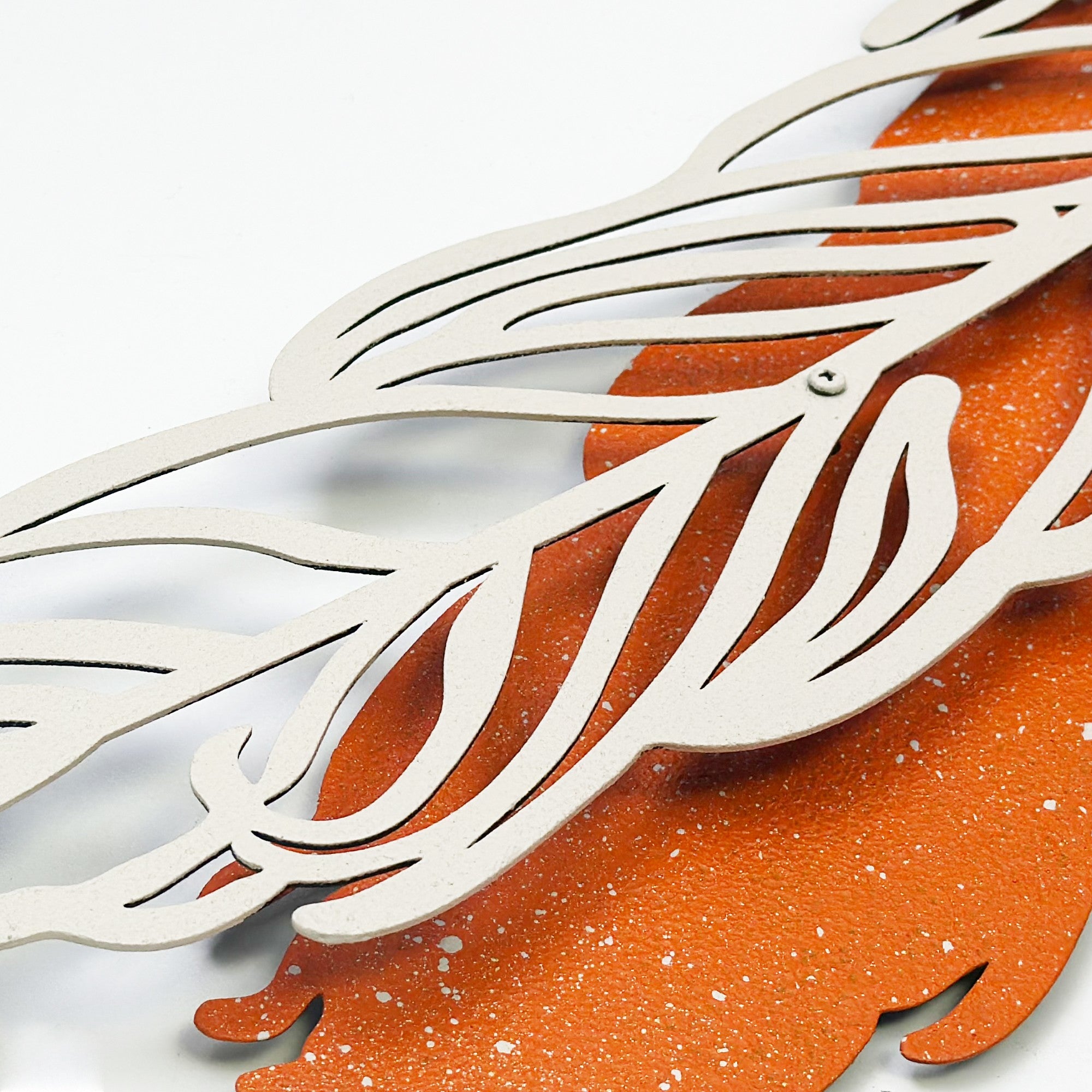 Irene | Cabide de Parede 100% Metal Multicolor, Pintado à Mão — 60 x 23,5 cm