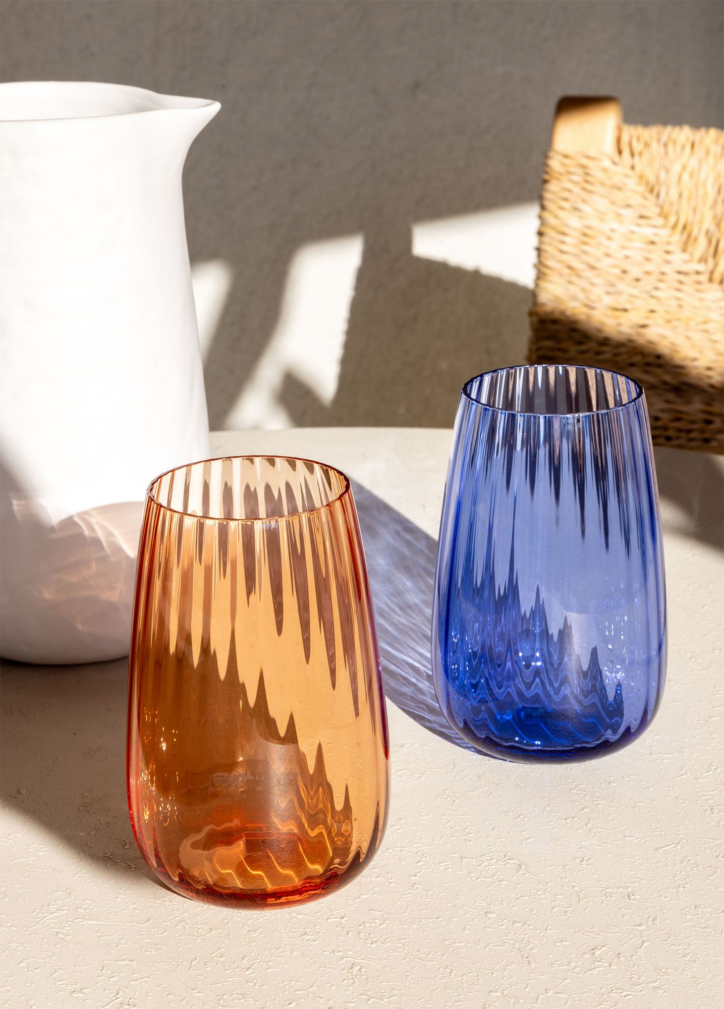Vaso de Vidro – 9 x 9 x 14 cm – Laranja – vidro