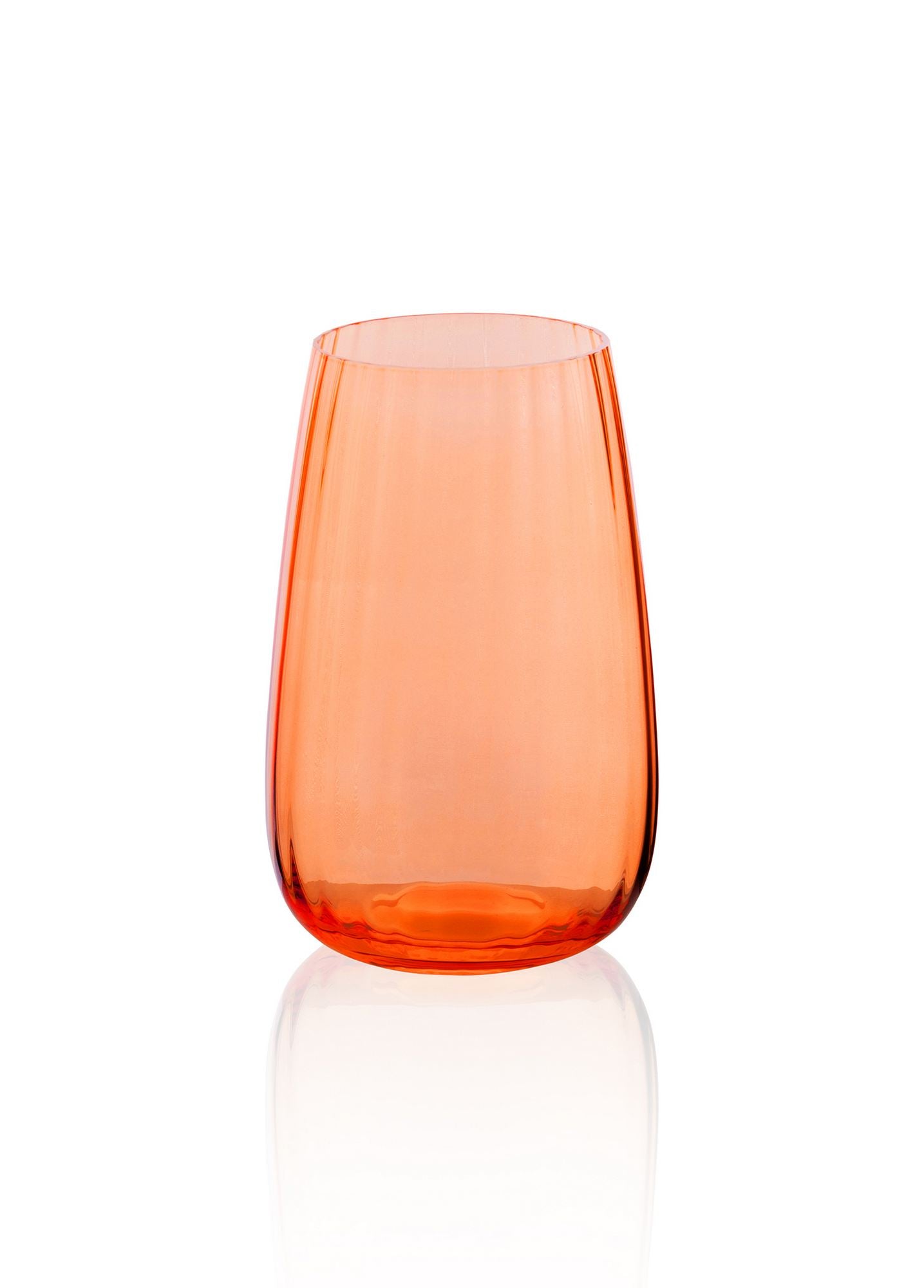 Vaso de Vidro – 9 x 9 x 14 cm – Laranja – vidro