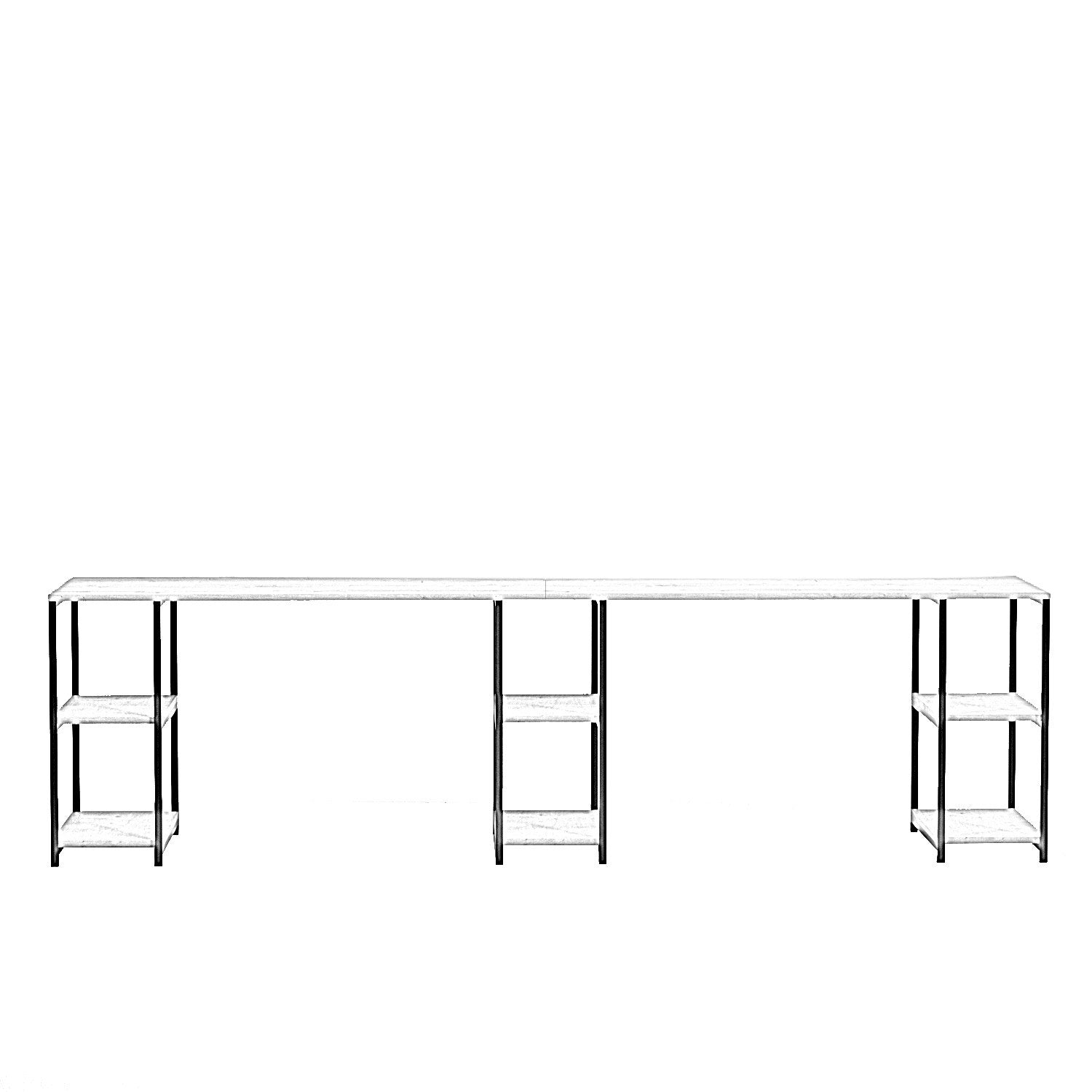Secretária Sade L204 Oak - Mesa Escritório Luxo 152cm
