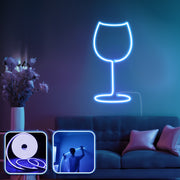 Iluminação LED de parede decorativa – 200 cm – Azul – Néon