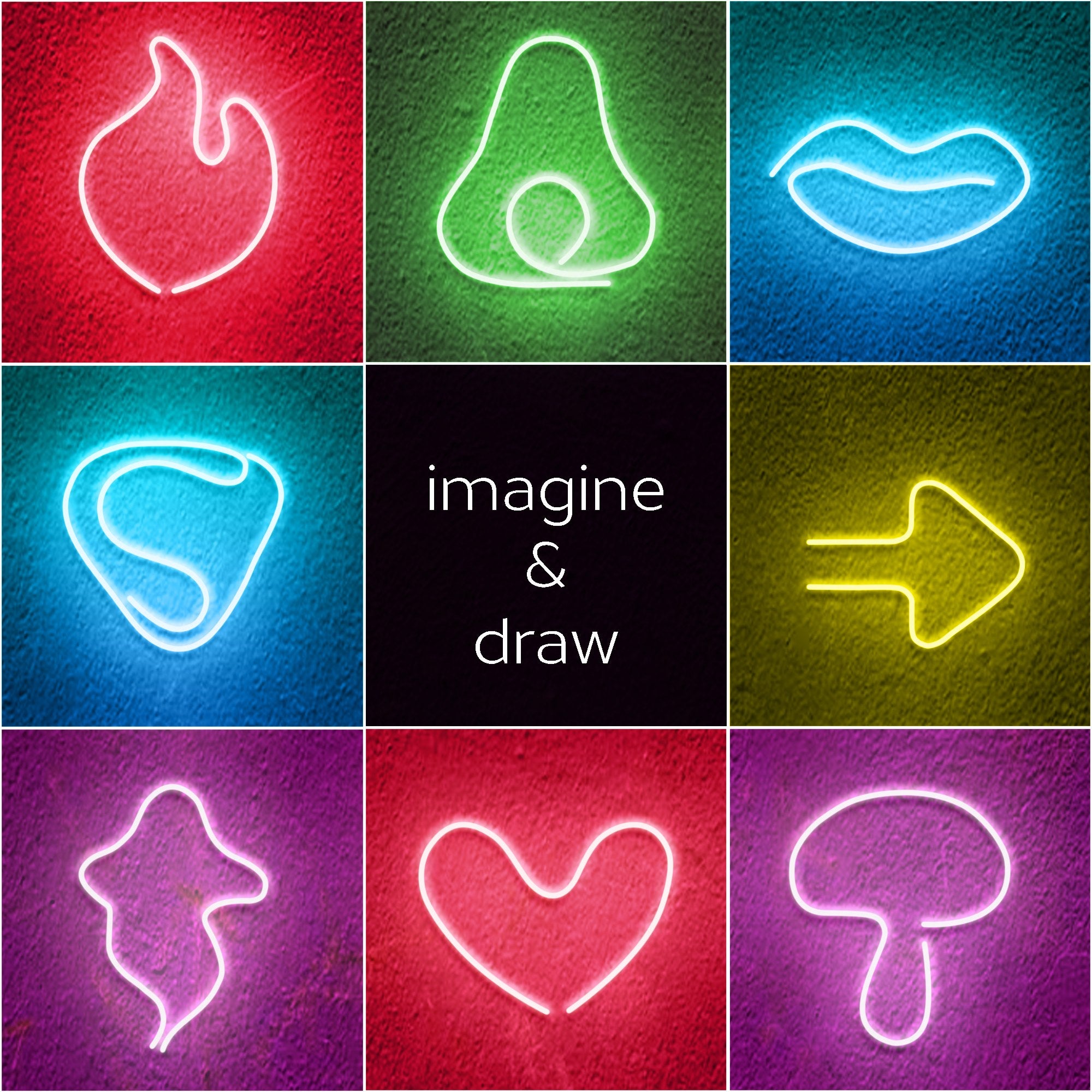 Iluminação LED de parede decorativa – 300 cm – Vermelho – Neon à prova d'água