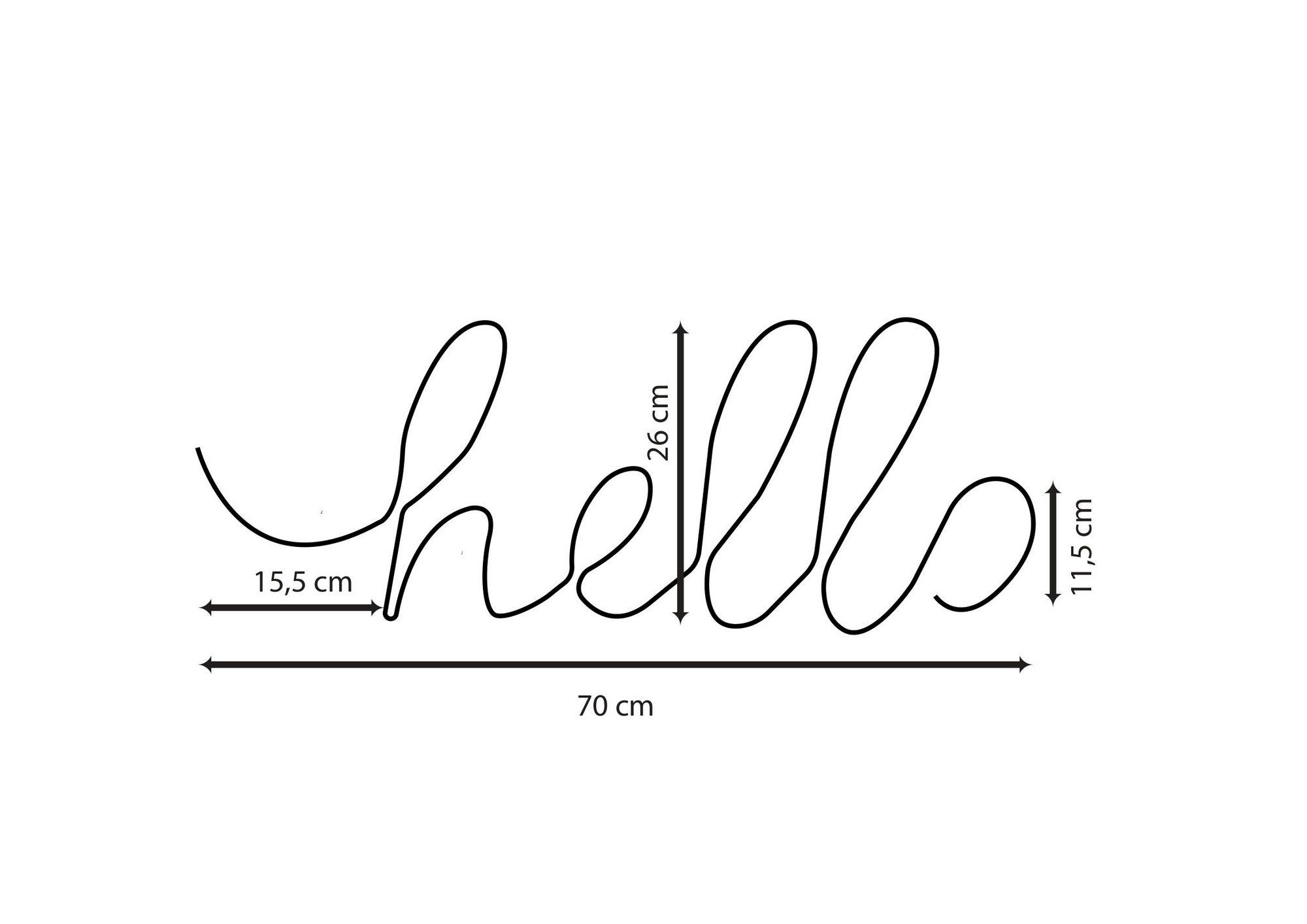 Iluminação LED de parede decorativa – 350 cm – Branco