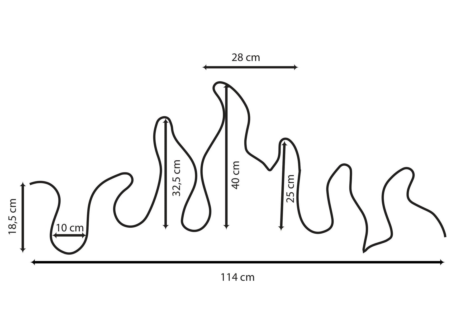 Iluminação decorativa de parede LED – 400 cm – Branco – Néon