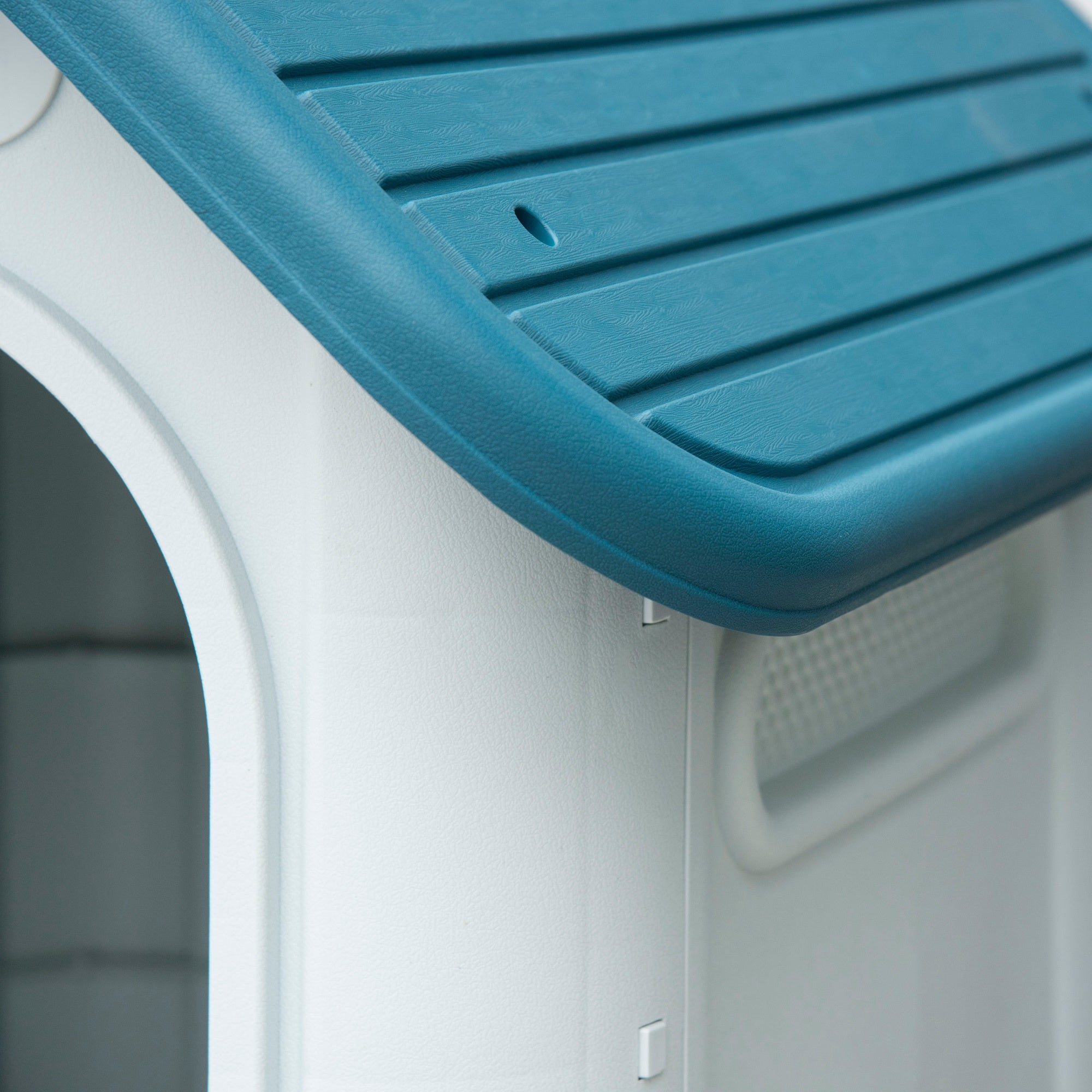 Casa para Cães Pequenos e Mini 59x75x66 cm - Azul e Cinza