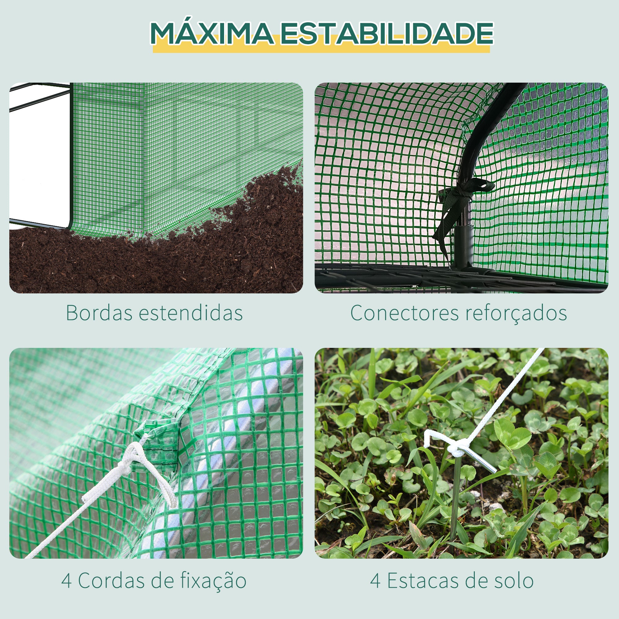 Estufa de Jardim com Prateleiras – 244x180x210 cm – Verde – Aço e Tecido PE