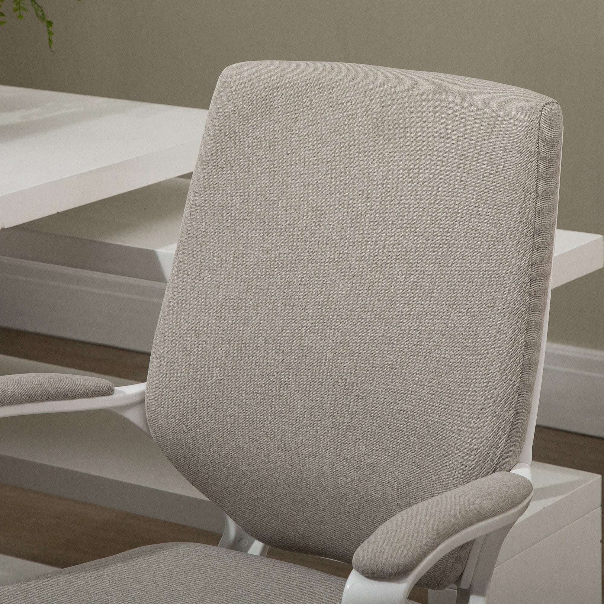 Cadeira de Escritório Ergonómica – 62x69x92-100 cm – Bege – Linho Sintético