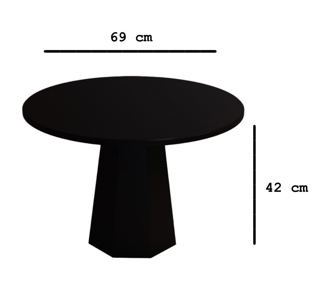 Mesa de Centro – 69cm x 42cm x 69cm – Preto – MDF