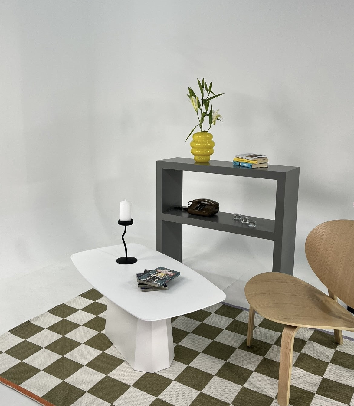 Mesa de Centro – 100cm x 42cm x 54cm – Branca – MDF