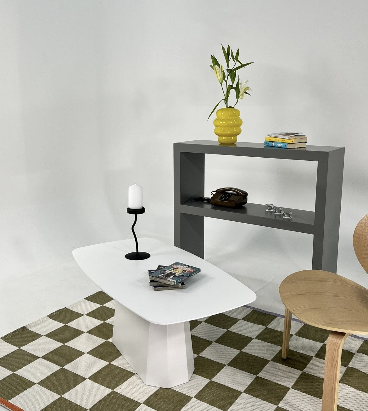 Mesa de Centro – 100cm x 42cm x 54cm – Branca – MDF