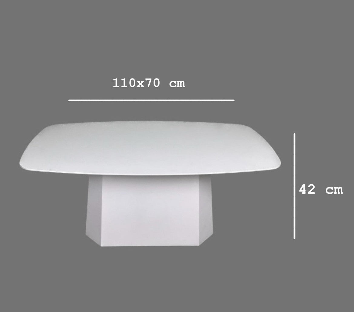 Mesa de Centro – 100cm x 42cm x 54cm – Branca – MDF