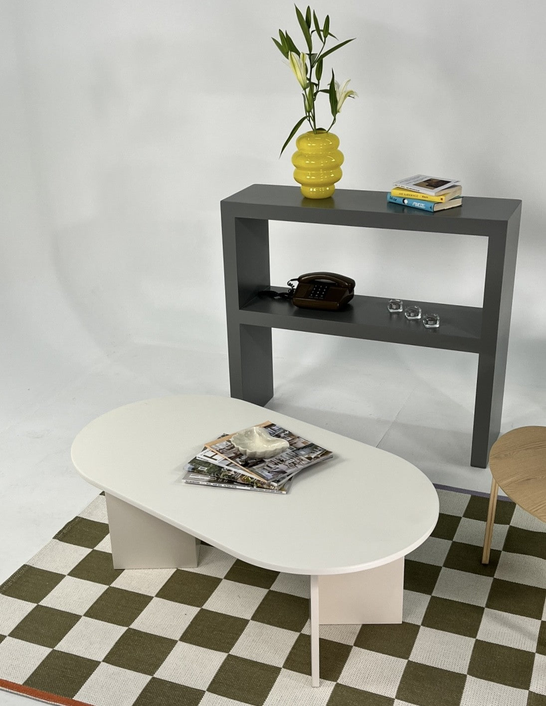 Mesa de Centro – 110cm x 42cm x 60cm – Creme – MDF