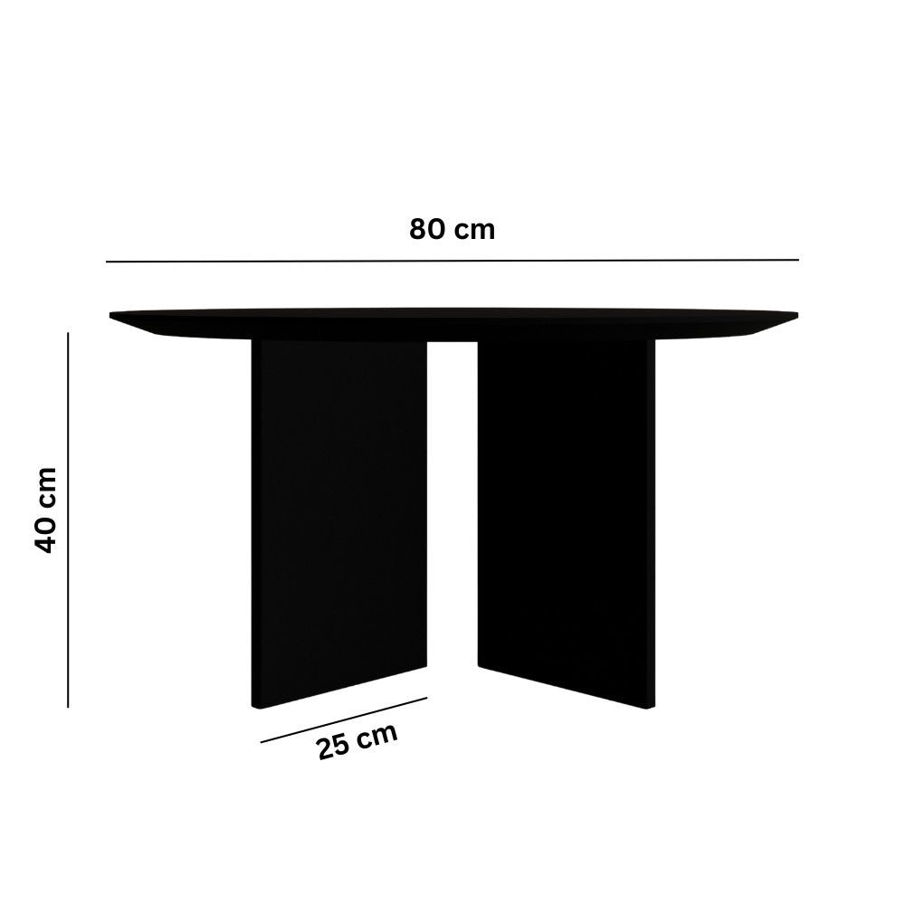 Mesa de Centro – 80cm x 42cm – Preto – MDF