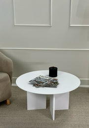 Mesa de Centro – 80 cm x 42 cm x 80 cm – Branca – MDF